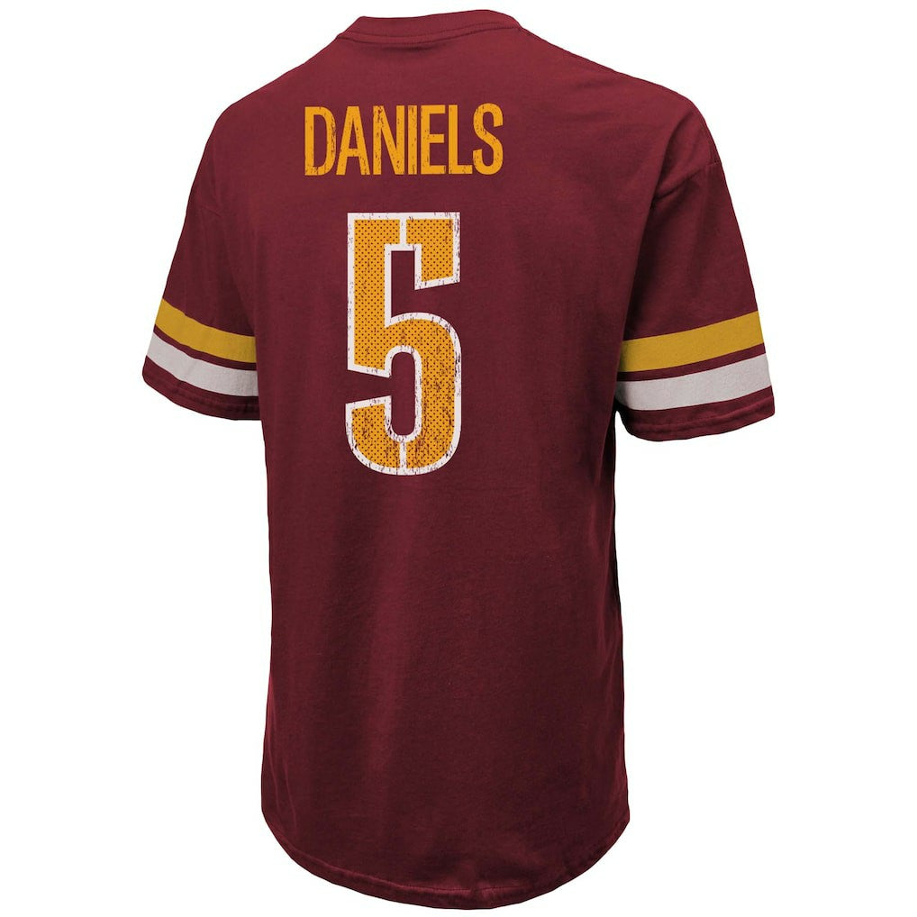 Jayden Daniels  Majestic Threads Name & Number Oversize Fit T-Shirt - Washington Commanders