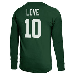 Jordan Love  Majestic Threads Name & Number Long Sleeve T-Shirt - Green Bay Packers