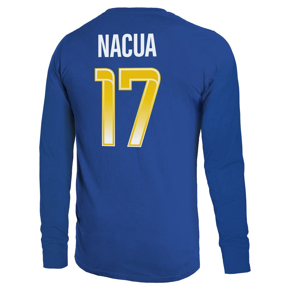 Puka Nacua  Majestic Threads Name & Number Non-Distressed Long Sleeve T-Shirt - Los Angeles Rams
