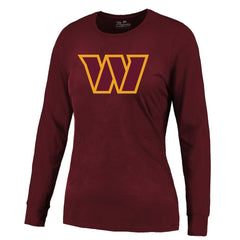 Jayden Daniels  Majestic Threads Women's Player Name & Number Long Sleeve T-Shirt - Washington Commanders
