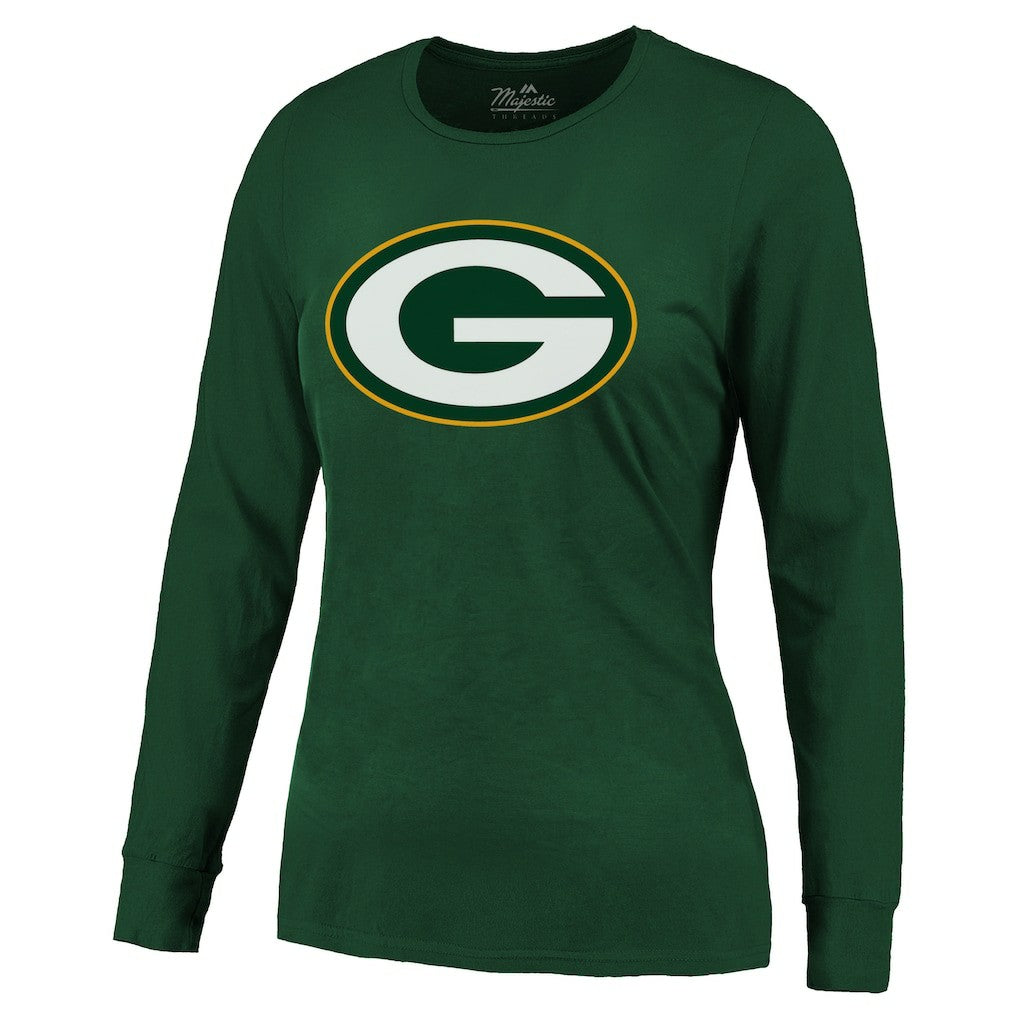 Jordan Love  Majestic Threads Women's Name & Number Long Sleeve T-Shirt - Green Bay Packers