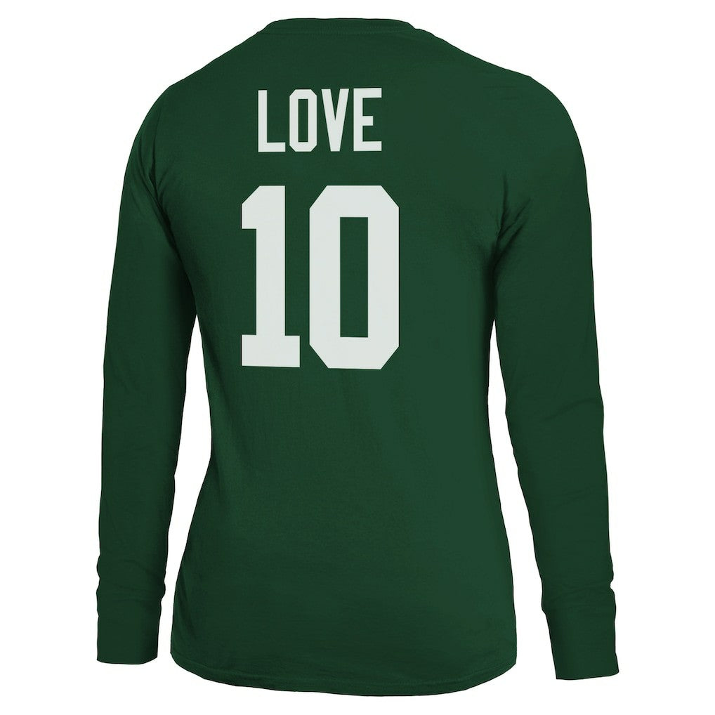 Jordan Love  Majestic Threads Women's Name & Number Long Sleeve T-Shirt - Green Bay Packers