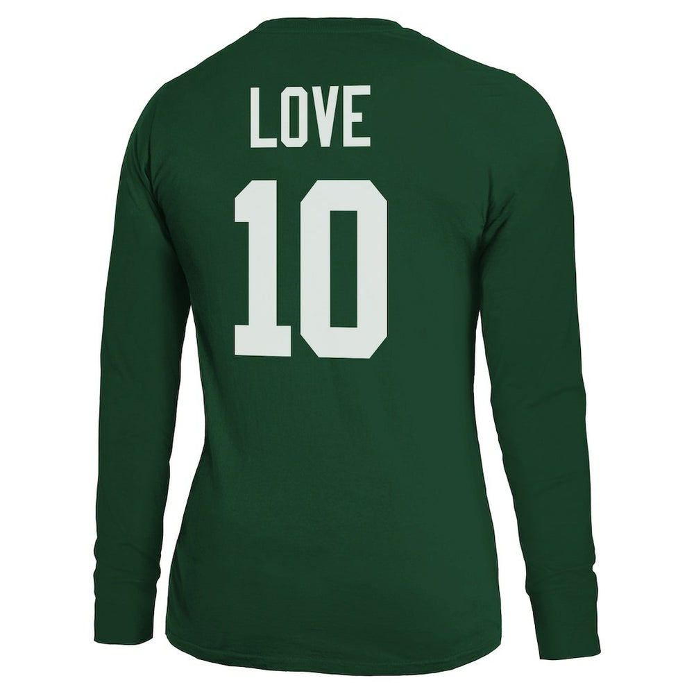 Jordan Love  Majestic Threads Women's Name & Number Long Sleeve T-Shirt - Green Bay Packers