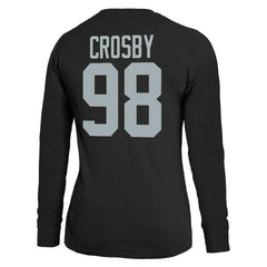 Maxx Crosby  Majestic Threads Women's Player Name & Number Long Sleeve T-Shirt - Las Vegas Raiders