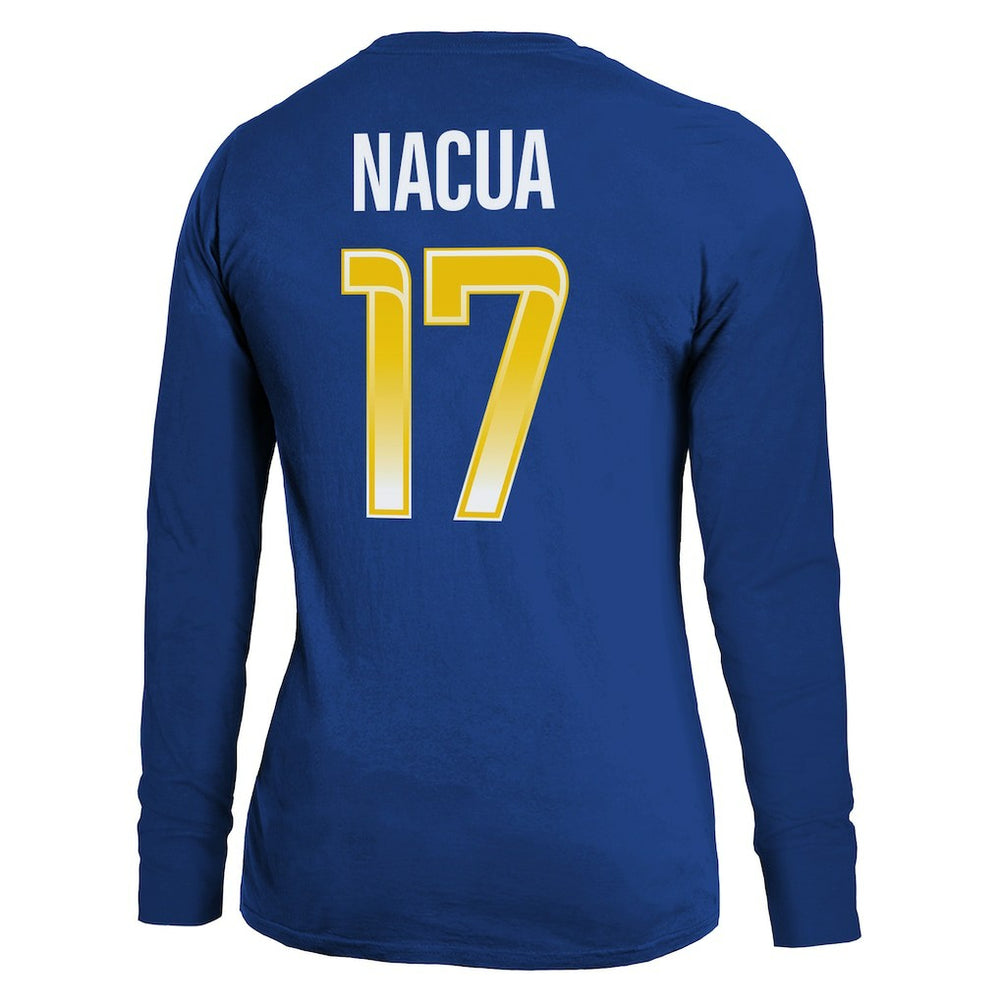 Puka Nacua  Majestic Threads Women's Player Name & Number Long Sleeve T-Shirt - Los Angeles Rams