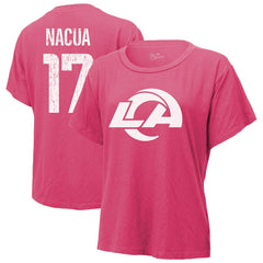Puka Nacua  Majestic Threads Women's Name & Number T-Shirt - Los Angeles Rams