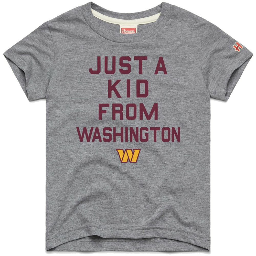 Homage Youth Just a Kid Tri-Blend T-Shirt - Washington Commanders