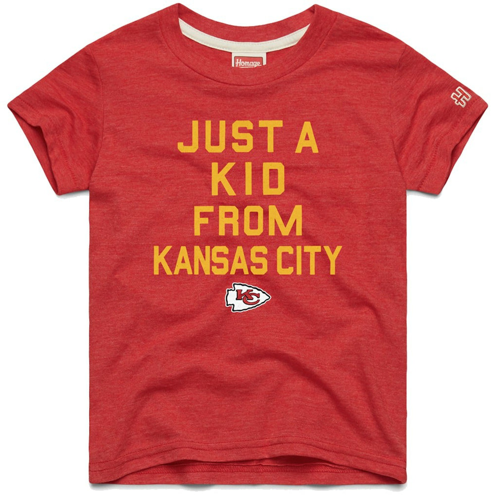 Homage Youth Just a Kid Tri-Blend T-Shirt - Kansas City Chiefs