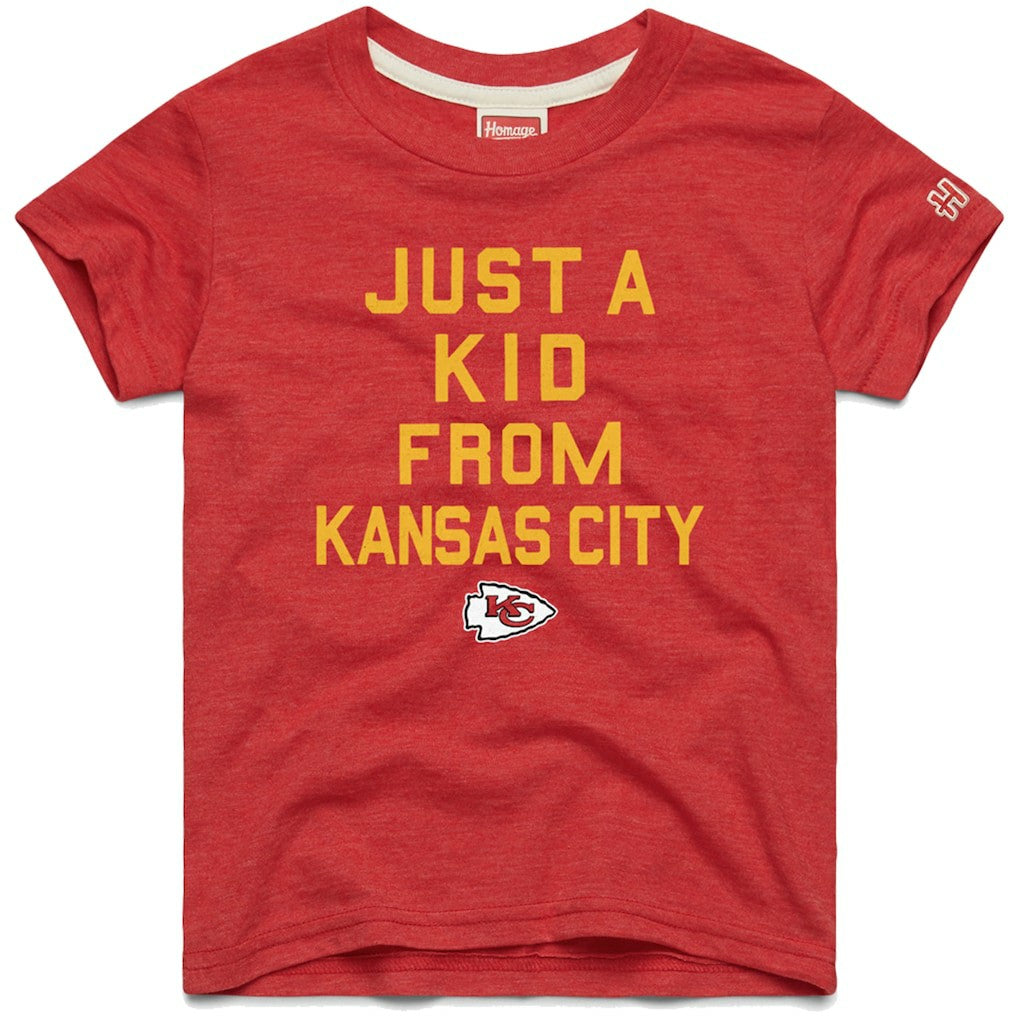 Homage Youth Just a Kid Tri-Blend T-Shirt - Kansas City Chiefs