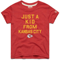 Homage Youth Just a Kid Tri-Blend T-Shirt - Kansas City Chiefs