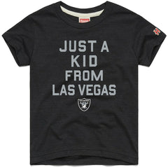 Homage Youth Just a Kid Tri-Blend T-Shirt - Las Vegas Raiders