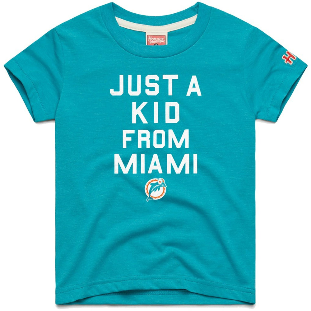 Homage Youth Just a Kid Tri-Blend T-Shirt - Miami Dolphins