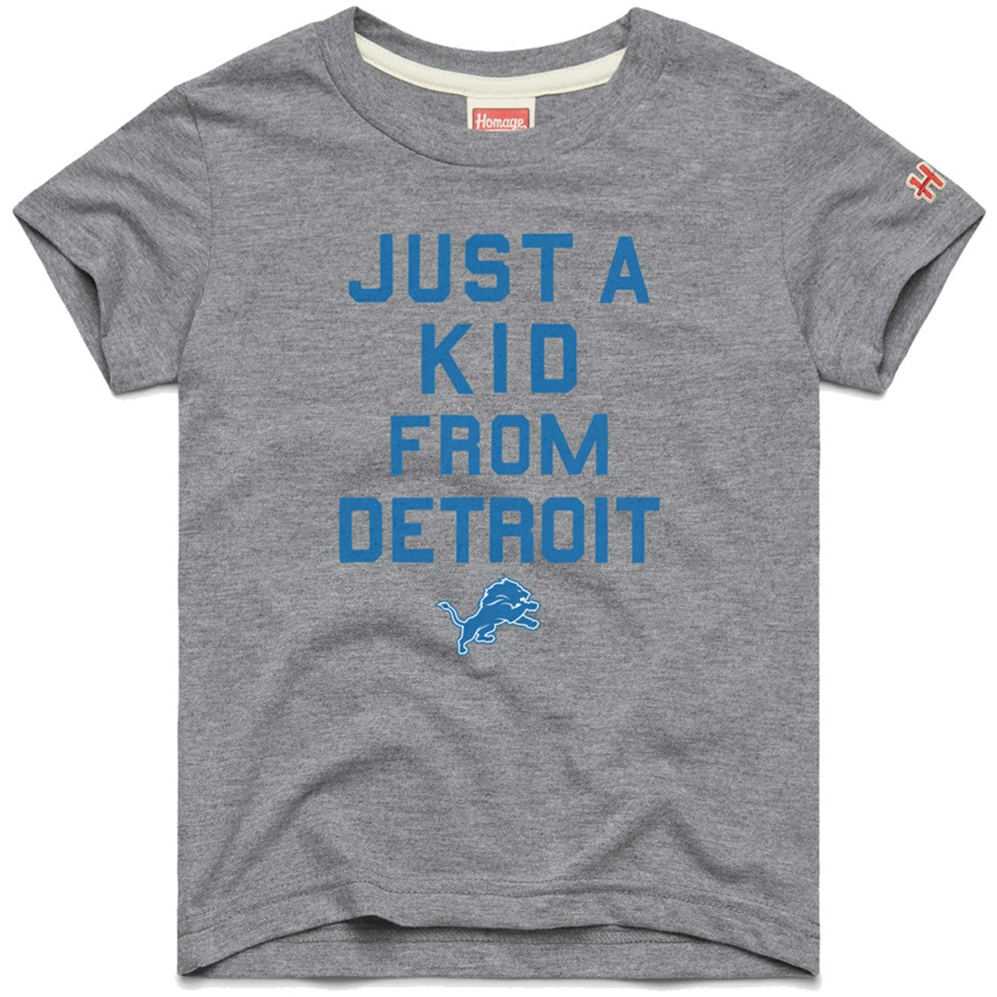 Homage Youth Just a Kid Tri-Blend T-Shirt - Detroit Lions