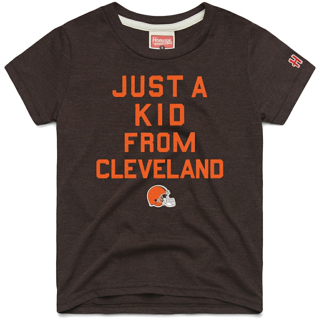Homage Youth Just a Kid Tri-Blend T-Shirt - Cleveland Browns