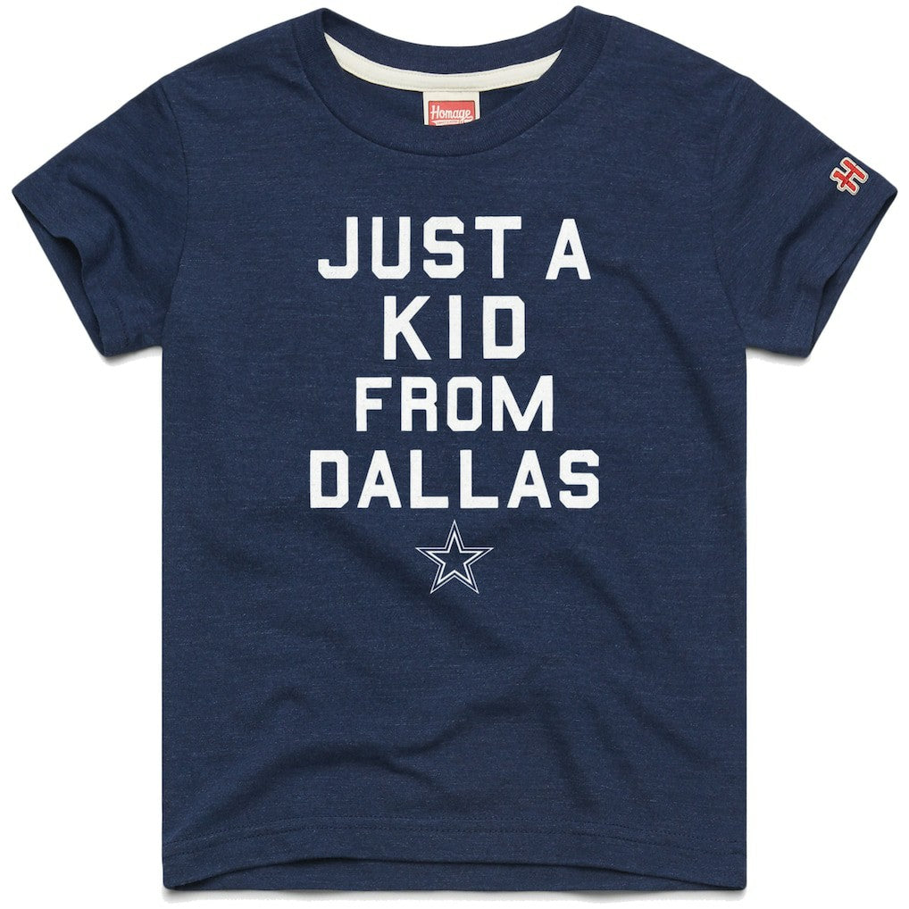 Homage Youth Just a Kid Tri-Blend T-Shirt - Dallas Cowboys