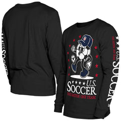 USMNT New Era Old School Sport Long Sleeve T-Shirt - New Era Black
