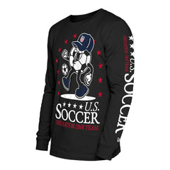 USMNT New Era Old School Sport Long Sleeve T-Shirt - New Era Black