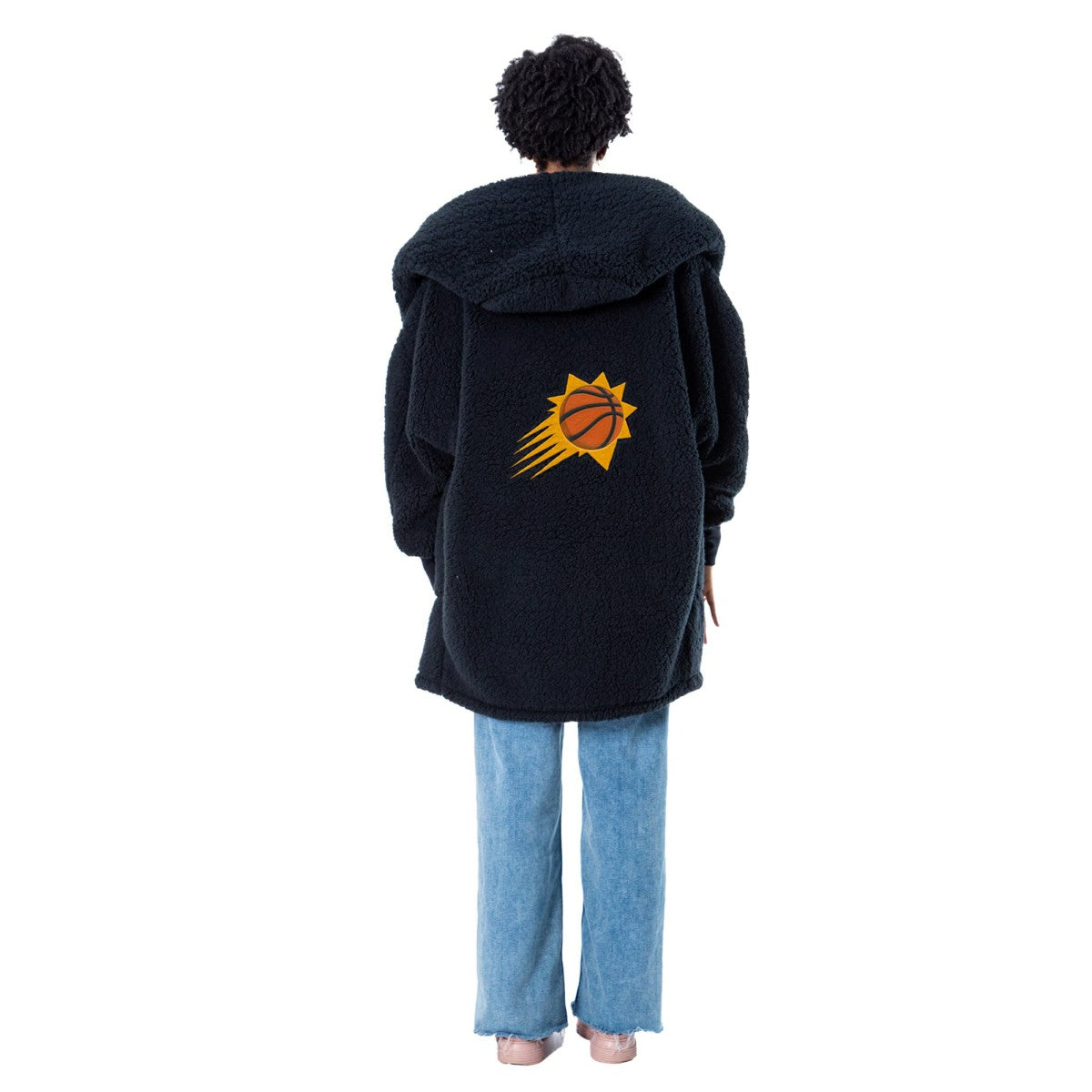 NBA The Best Lounger in the World By Jill Martin Phoenix Suns Unisex Navy Oversized Open-Front Hoodie Sweater discount