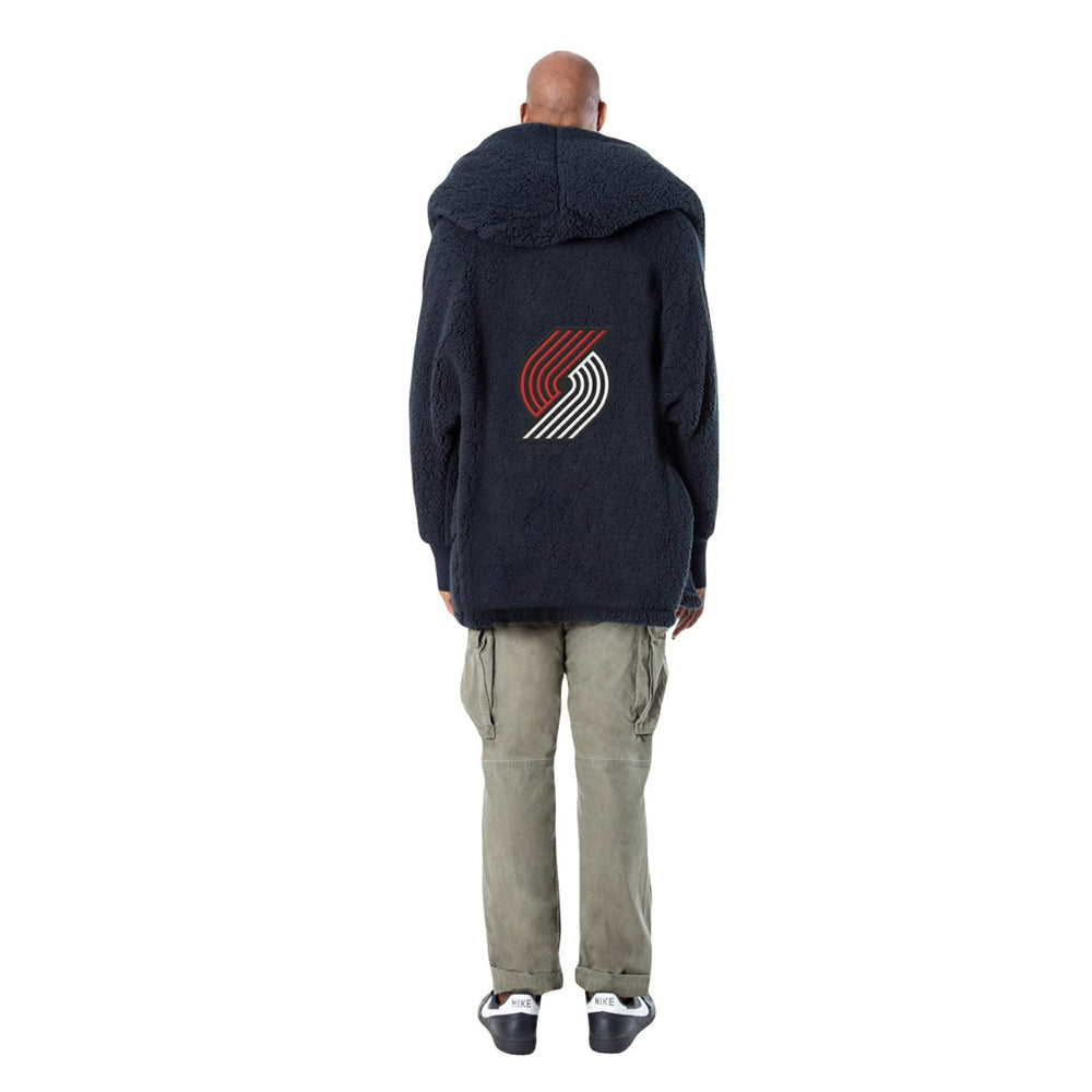 NBA The Best Lounger in the World By Jill Martin Portland Trail Blazers Unisex Black Oversized Open-Front Hoodie Sweater online