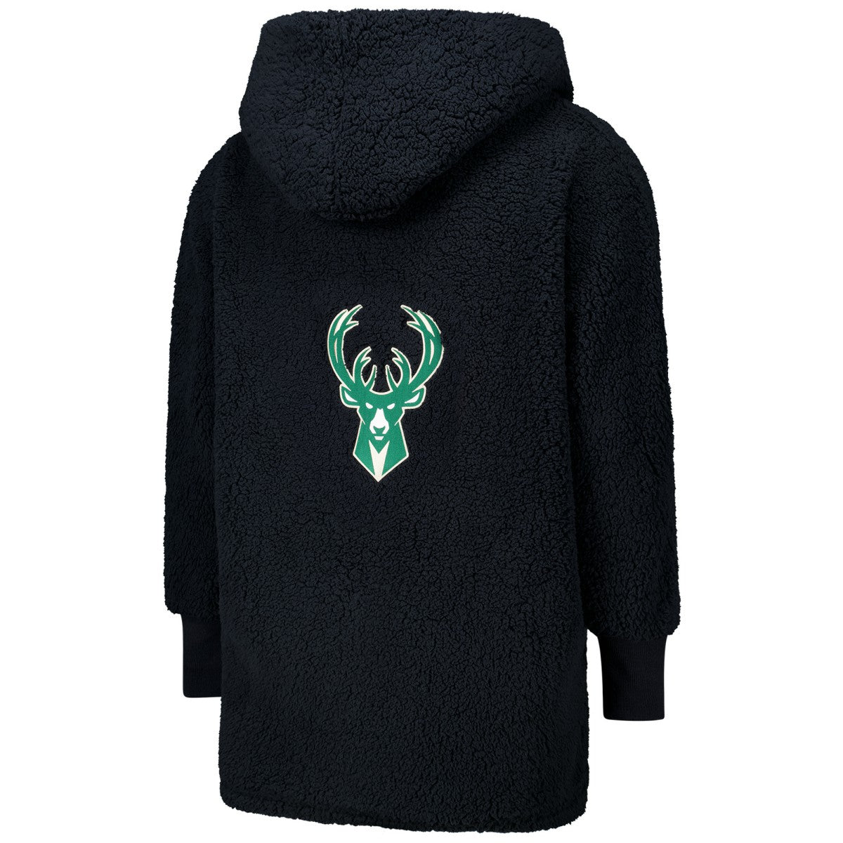 NBA The Best Lounger in the World By Jill Martin Milwaukee Bucks Unisex Black Oversized Open-Front Hoodie Sweater cheap