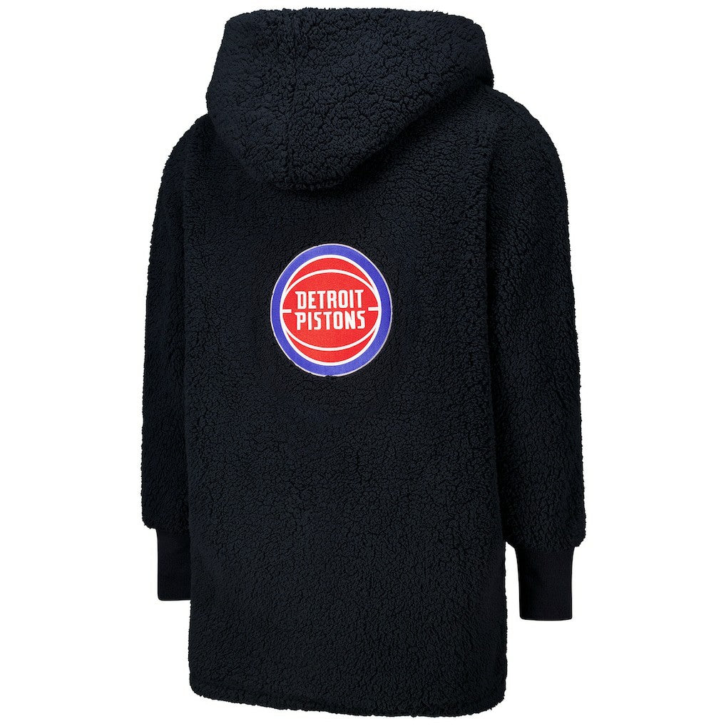 NBA The Best Lounger in the World By Jill Martin Detroit Pistons Unisex Black Oversized Open-Front Hoodie Sweater cheap