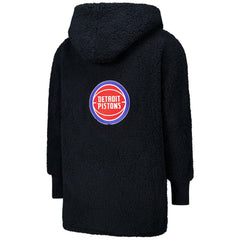 NBA The Best Lounger in the World By Jill Martin Detroit Pistons Unisex Black Oversized Open-Front Hoodie Sweater cheap
