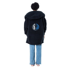 NBA The Best Lounger in the World By Jill Martin Dallas Mavericks Unisex Black Oversized Open-Front Hoodie Sweater outlet