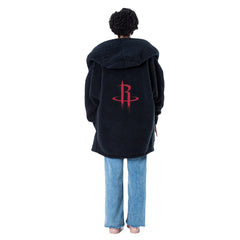 NBA The Best Lounger in the World By Jill Martin Houston Rockets Unisex Black Oversized Open-Front Hoodie Sweater online