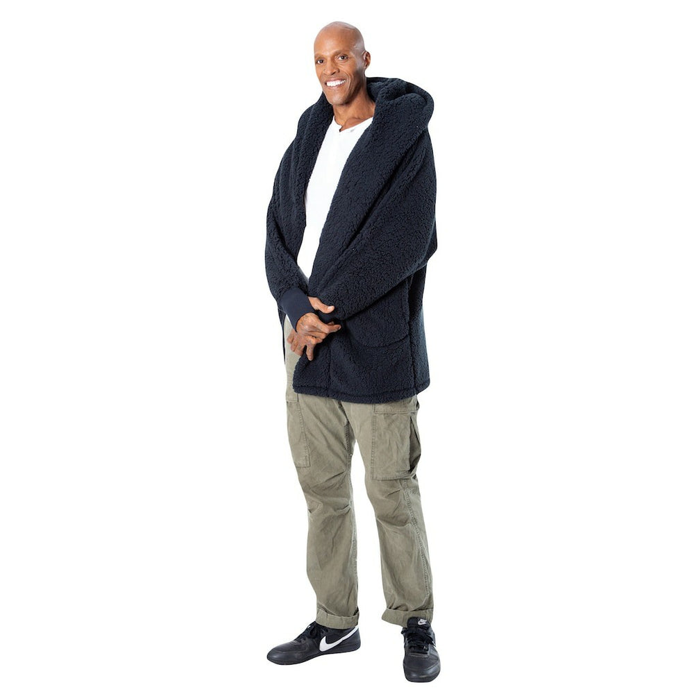NBA The Best Lounger in the World By Jill Martin Charlotte Hornets Unisex Black Oversized Open-Front Hoodie Sweater cheap