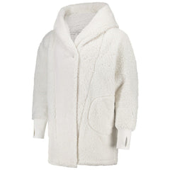 NBA The Best Lounger in the World By Jill Martin Chicago Bulls Unisex Cream Oversized Open-Front Hoodie Sweater on sale