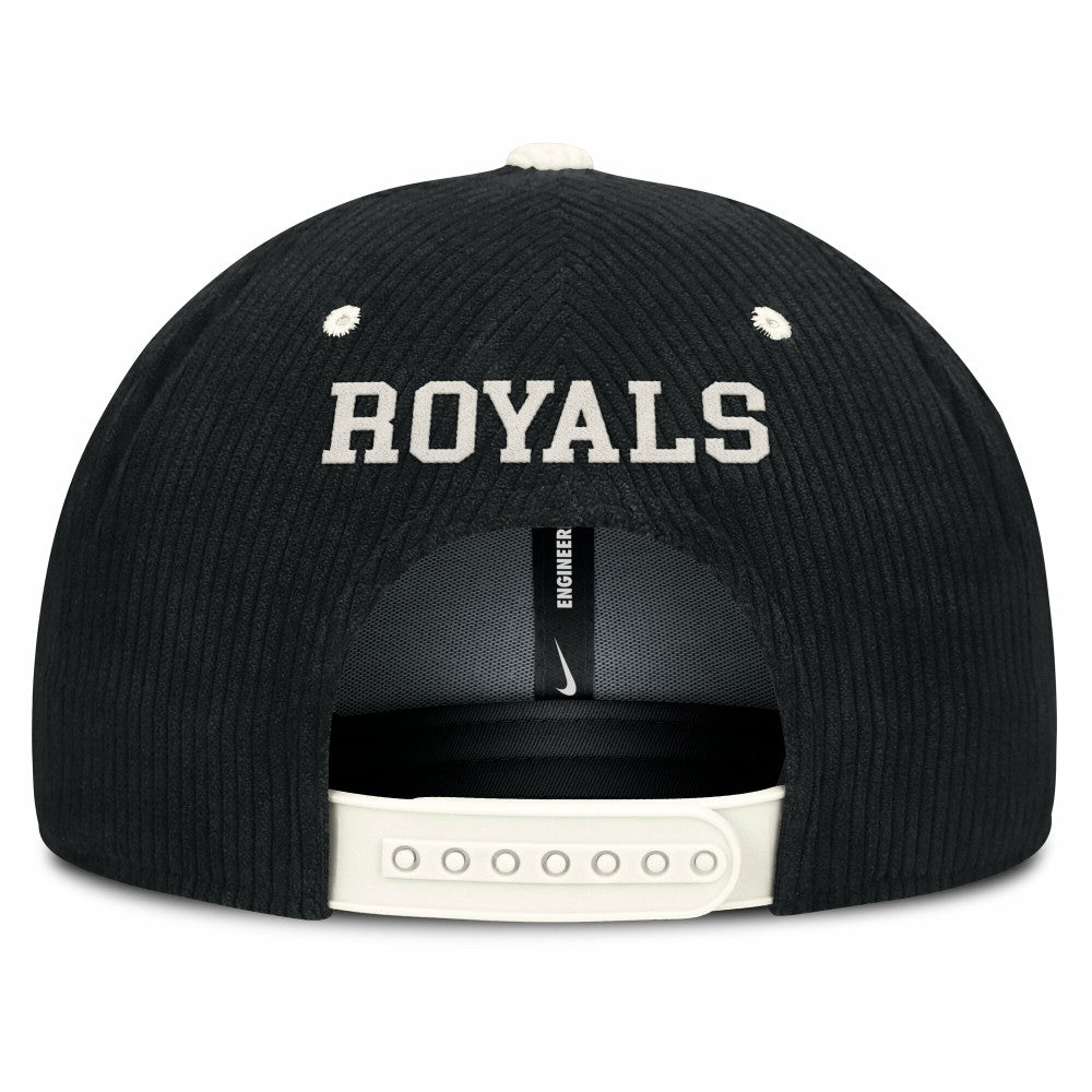MLB Kansas City Royals Nike Pro Corduroy Structured Snapback Hat