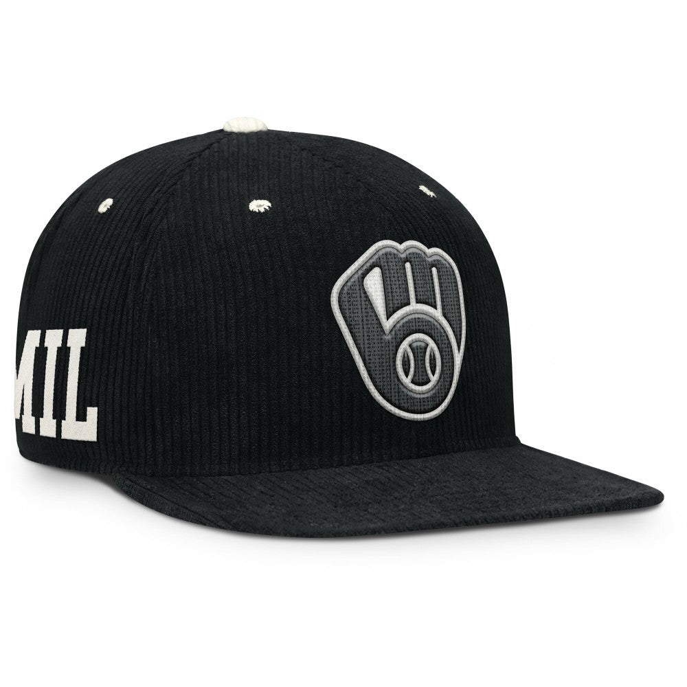 MLB Milwaukee Brewers Nike Pro Corduroy Structured Snapback Hat