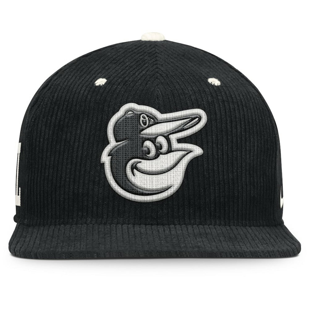 MLB Baltimore Orioles Nike Pro Corduroy Structured Snapback Hat