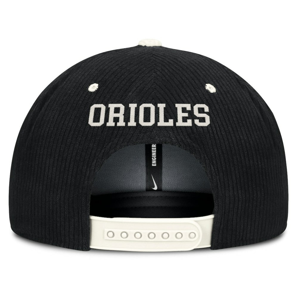 MLB Baltimore Orioles Nike Pro Corduroy Structured Snapback Hat