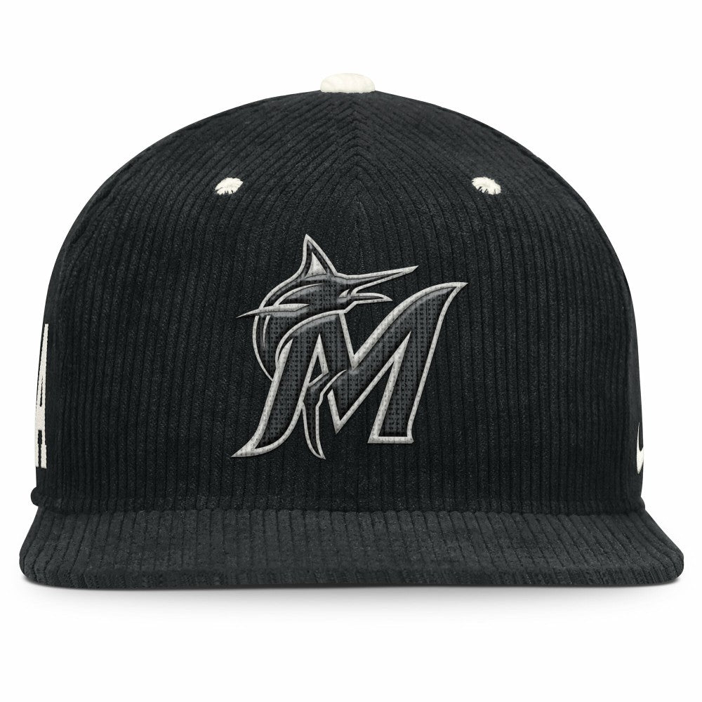MLB Miami Marlins Nike Pro Corduroy Structured Snapback Hat