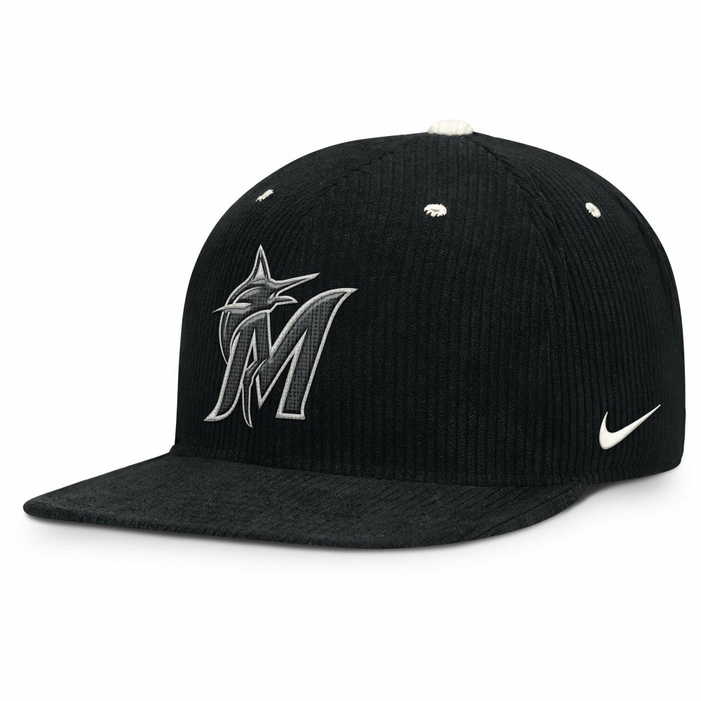 MLB Miami Marlins Nike Pro Corduroy Structured Snapback Hat