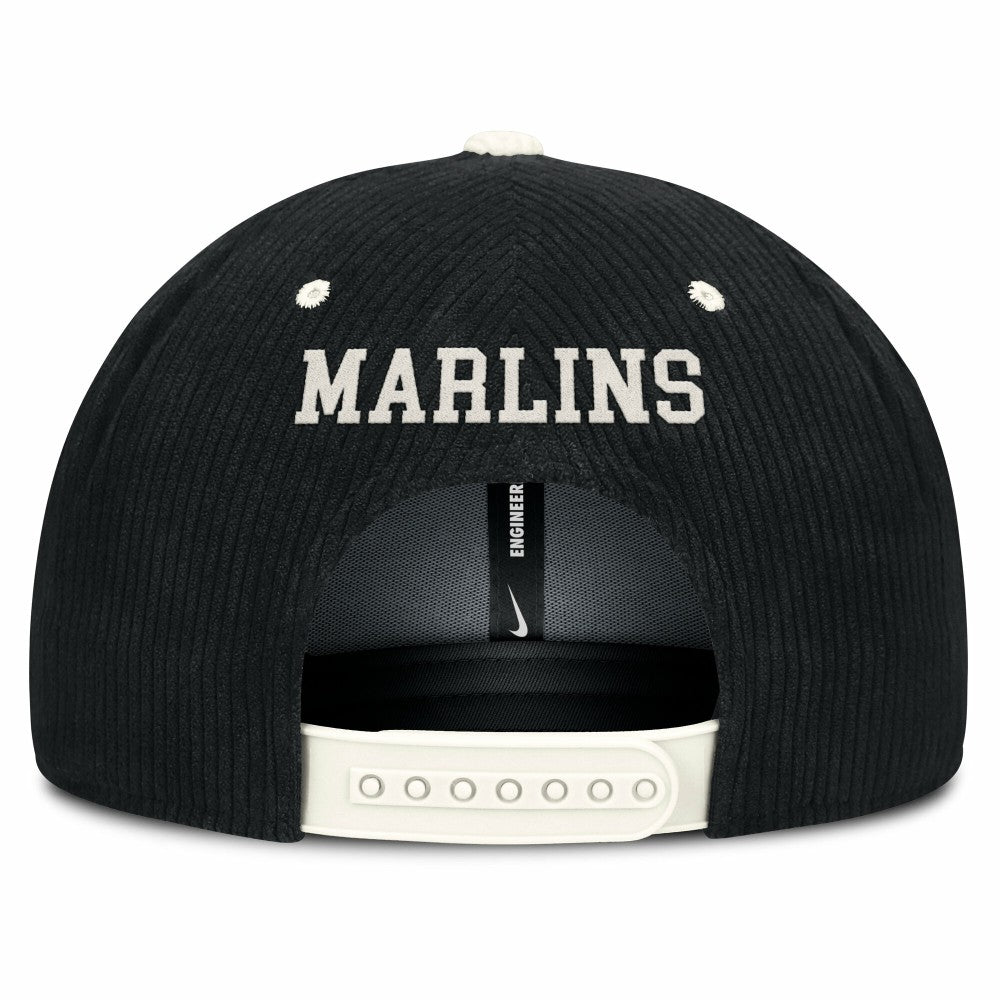 MLB Miami Marlins Nike Pro Corduroy Structured Snapback Hat