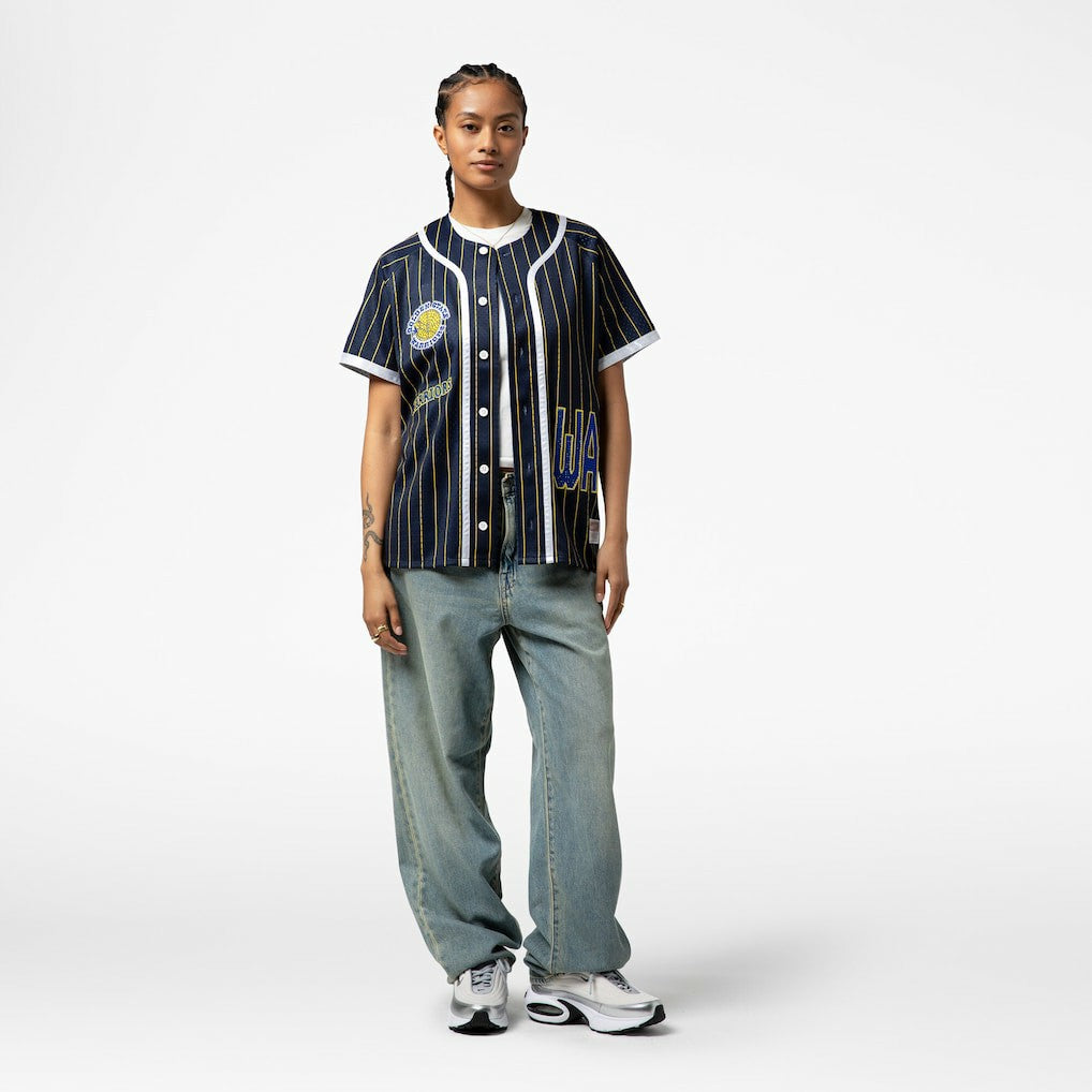 NBA Golden State Warriors x DANNIJO Women's Fashion Baseball Jersey sale
