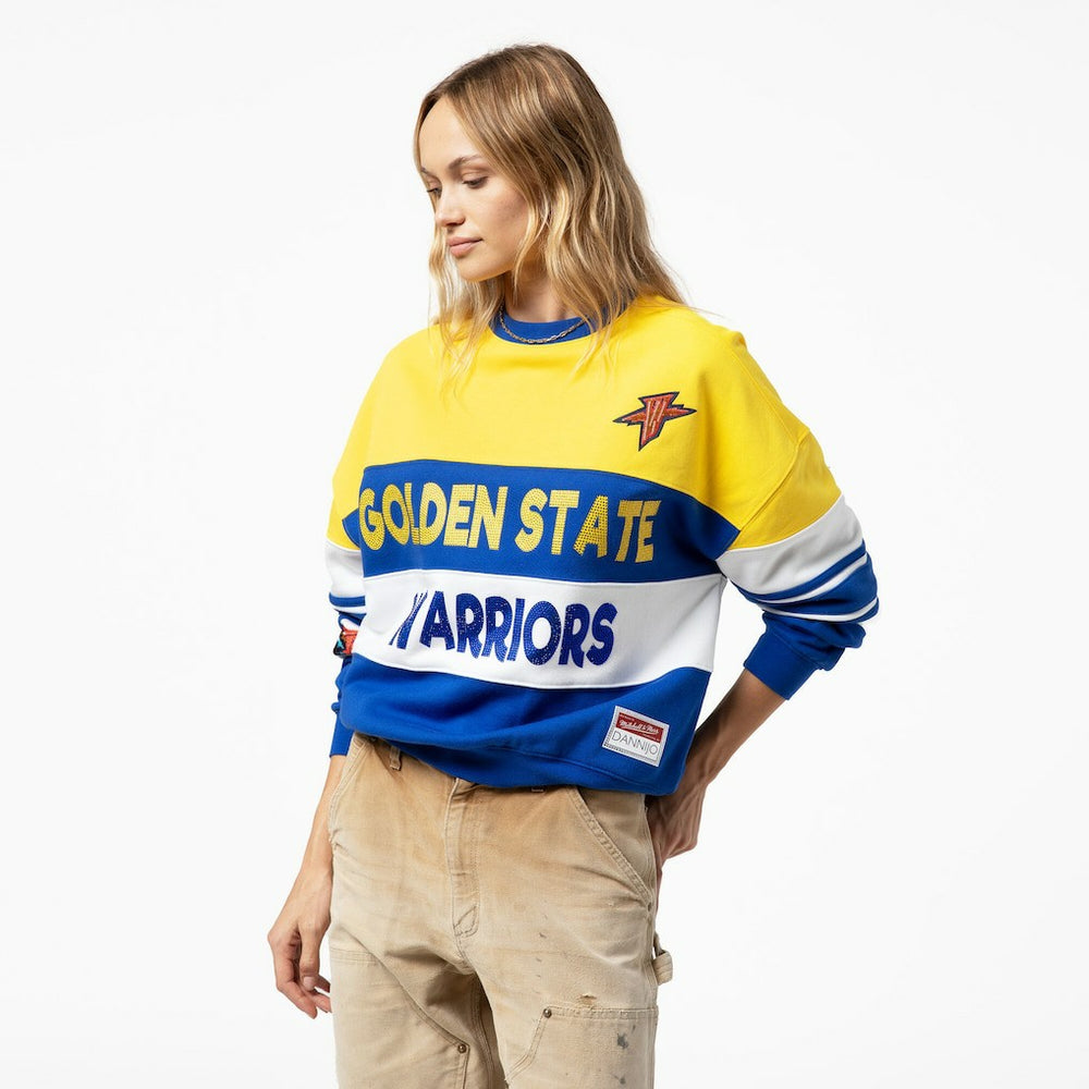 NBA Golden State Warriors x DANNIJO Women's Blocked Pullover Sweatshirt sale