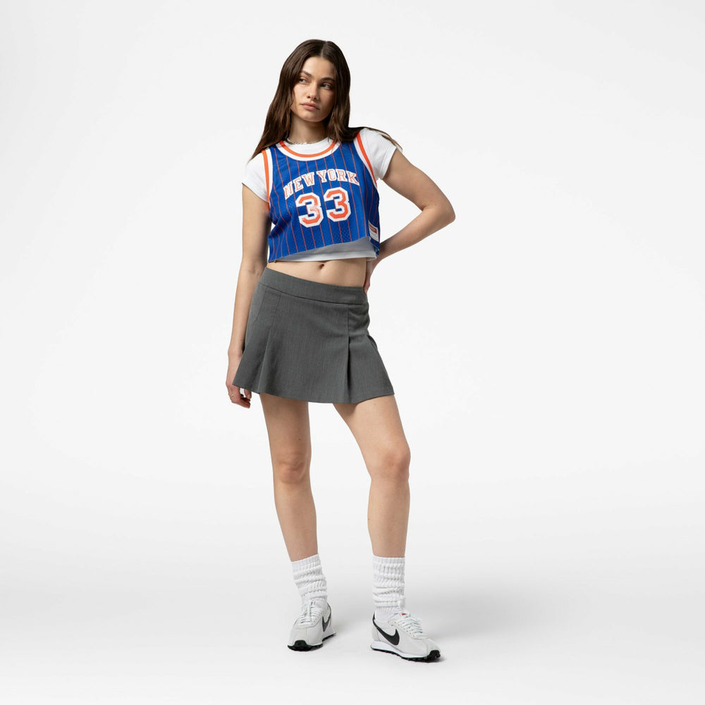 NBA Patrick Ewing New York Knicks x DANNIJO Women's Fashion Cropped Basketball Jersey
