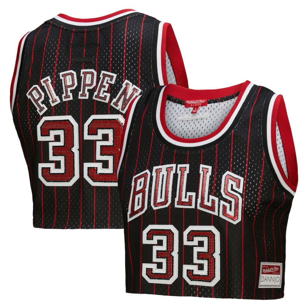 NBA Scottie Pippen Chicago Bulls x DANNIJO Women's Fashion Cropped Basketball Jersey sale