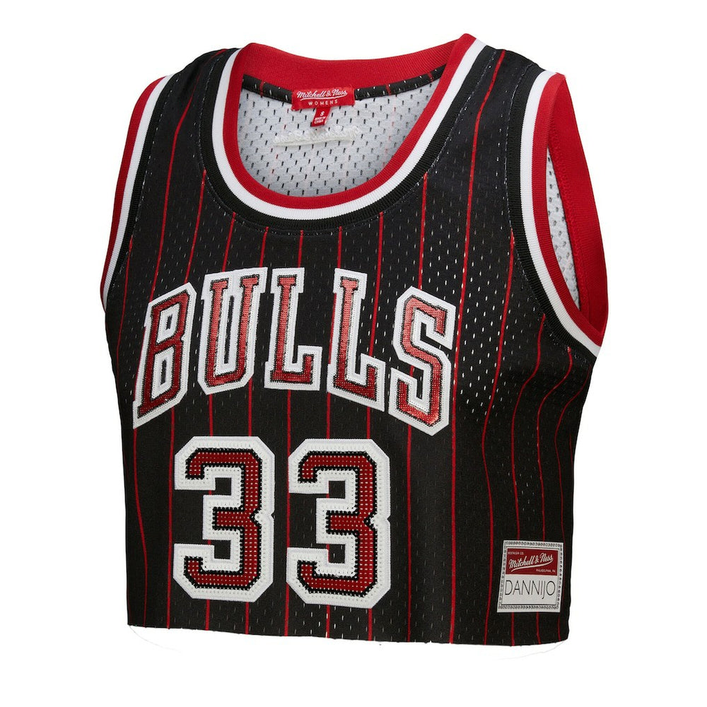 NBA Scottie Pippen Chicago Bulls x DANNIJO Women's Fashion Cropped Basketball Jersey sale