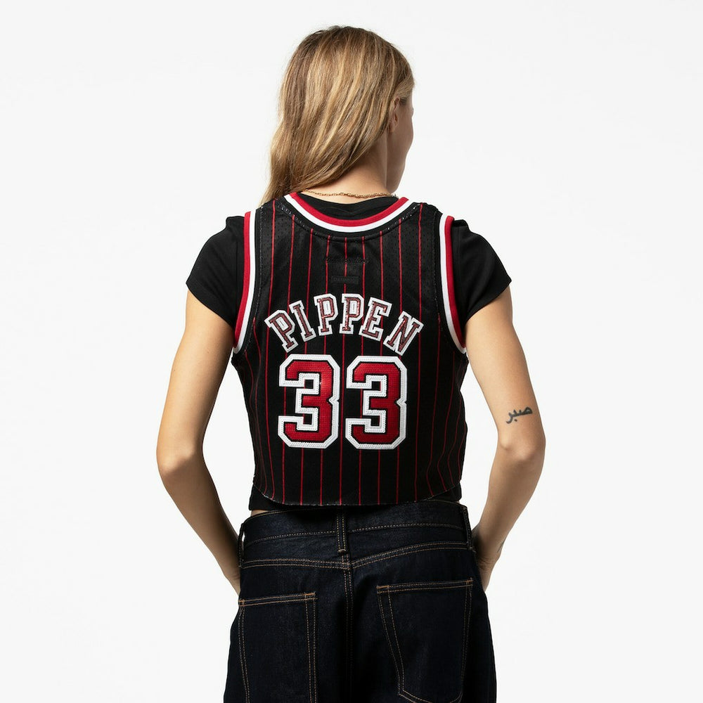 NBA Scottie Pippen Chicago Bulls x DANNIJO Women's Fashion Cropped Basketball Jersey sale
