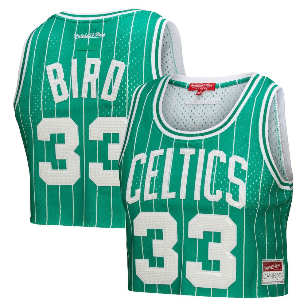 NBA Larry Bird Boston Celtics x DANNIJO Women's Fashion Cropped Basketball Jersey