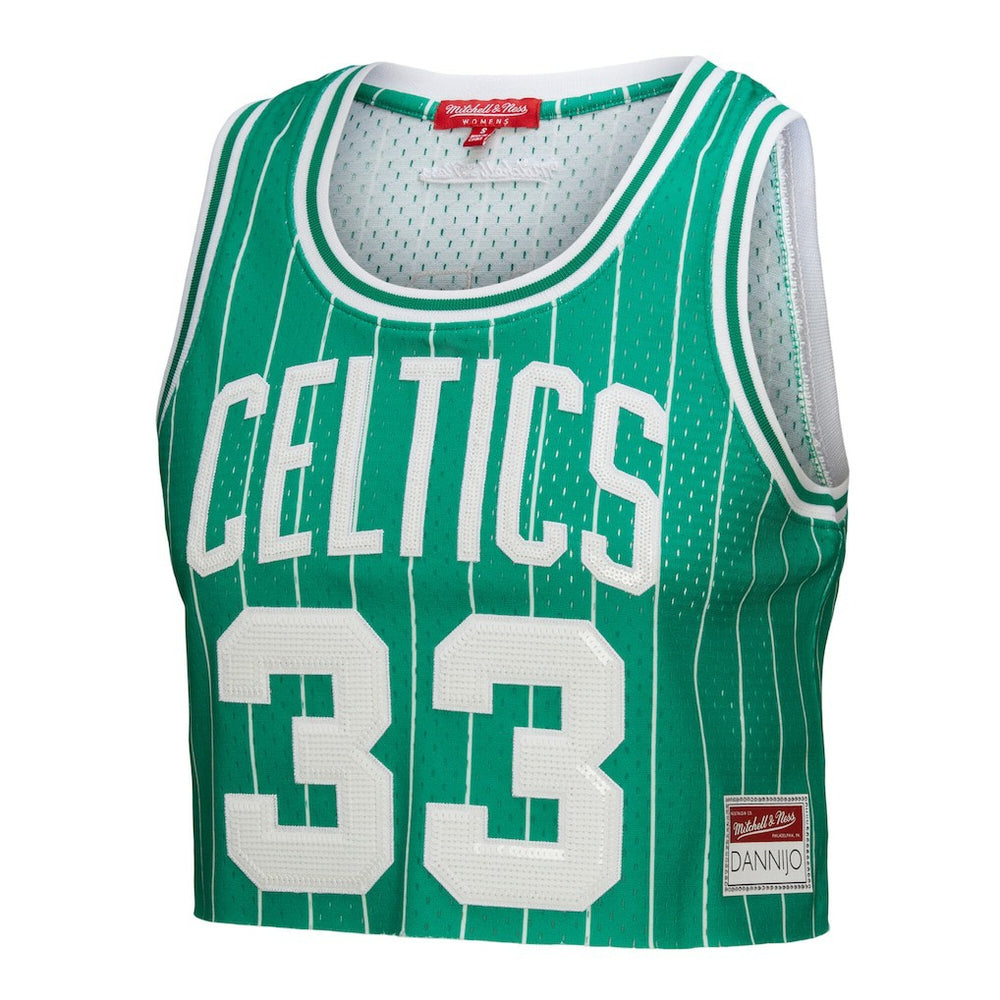 NBA Larry Bird Boston Celtics x DANNIJO Women's Fashion Cropped Basketball Jersey