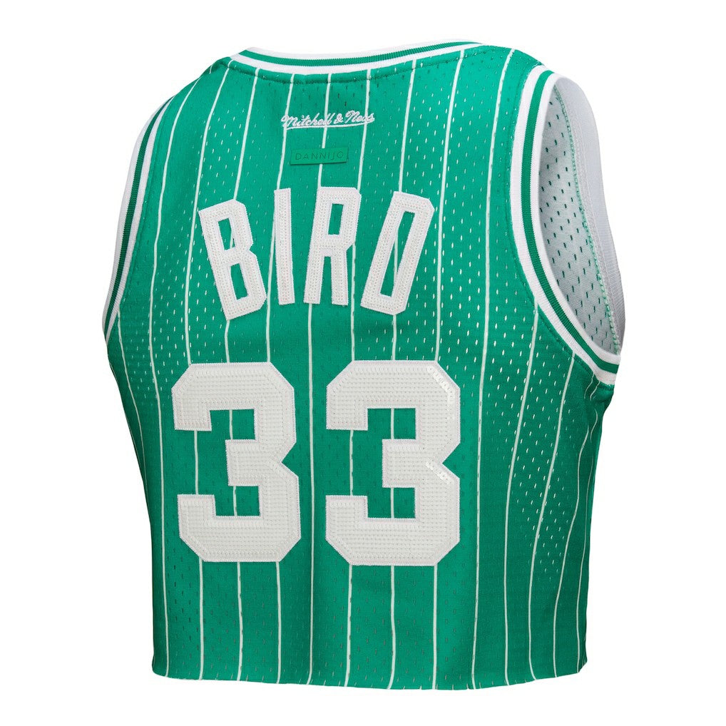 NBA Larry Bird Boston Celtics x DANNIJO Women's Fashion Cropped Basketball Jersey