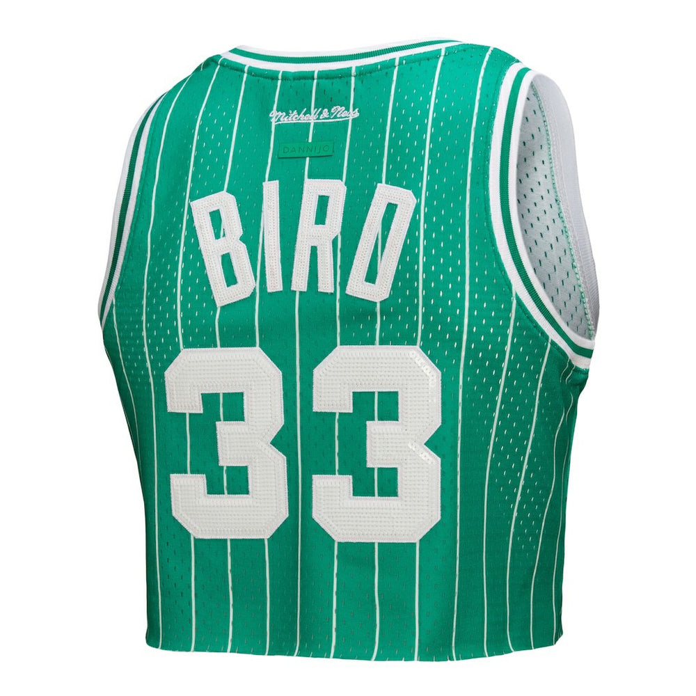 NBA Larry Bird Boston Celtics x DANNIJO Women's Fashion Cropped Basketball Jersey