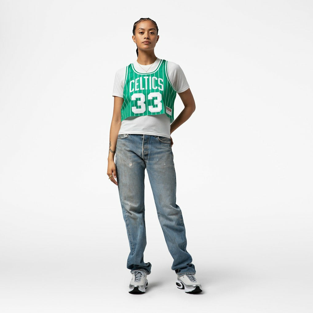 NBA Larry Bird Boston Celtics x DANNIJO Women's Fashion Cropped Basketball Jersey