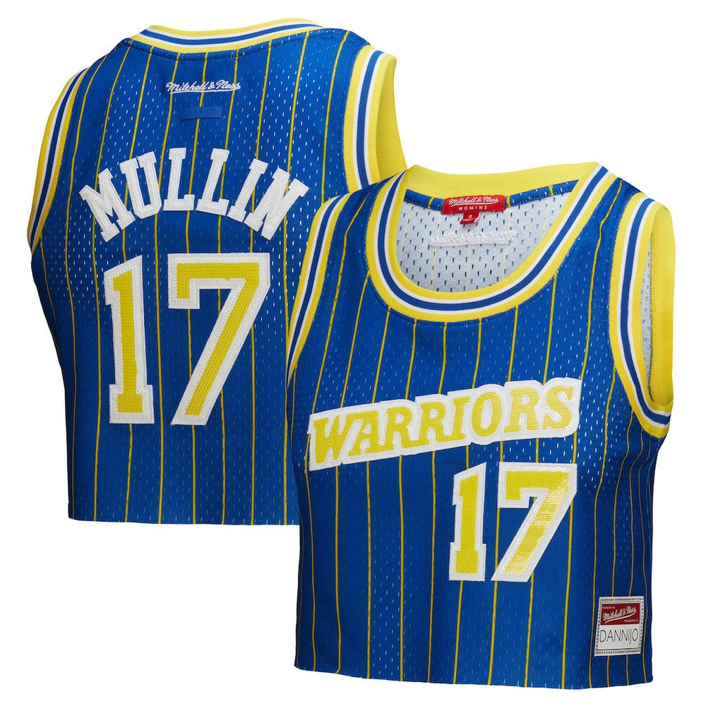 NBA Chris Mullin Golden State Warriors x DANNIJO Women's Fashion Cropped Basketball Jersey sale