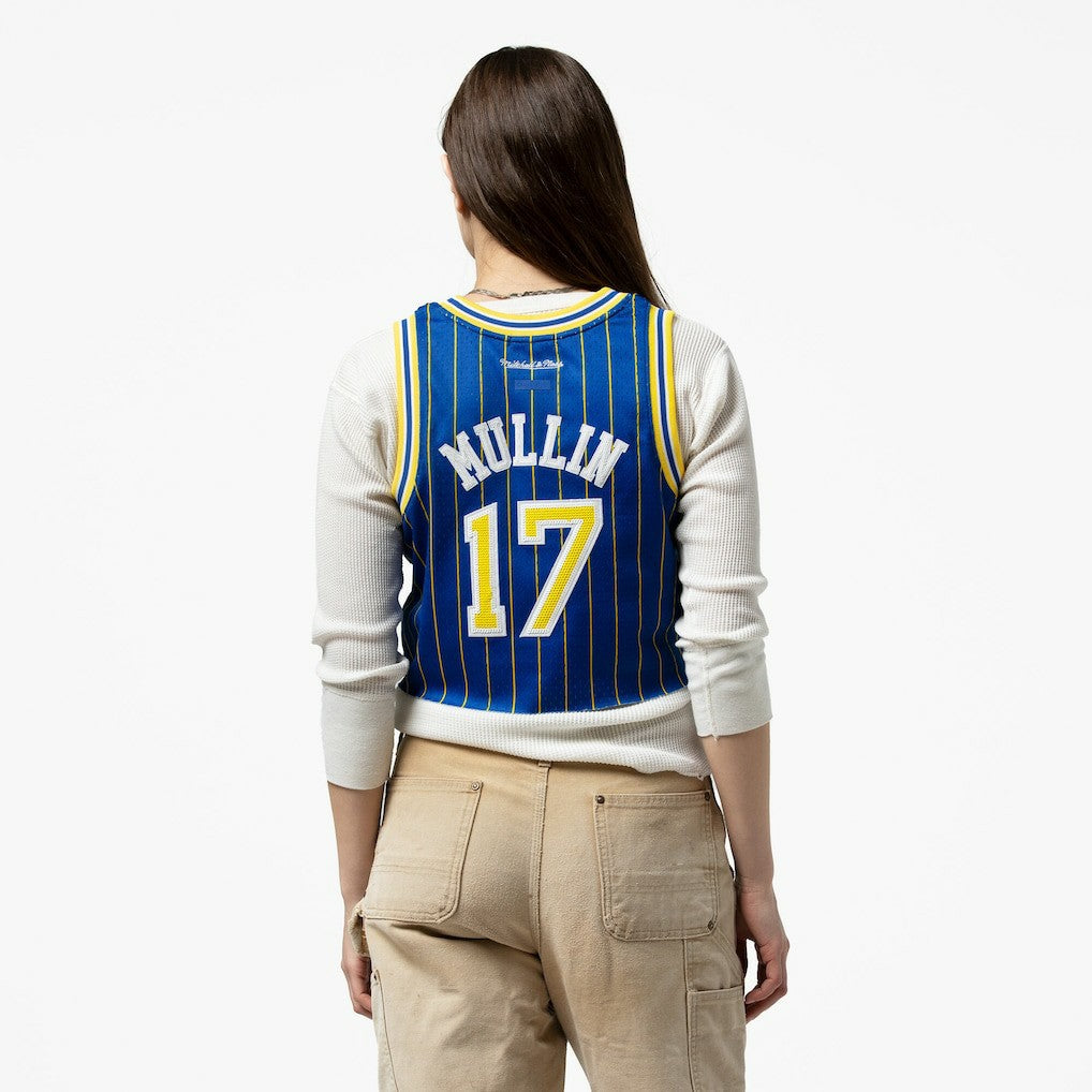 NBA Chris Mullin Golden State Warriors x DANNIJO Women's Fashion Cropped Basketball Jersey sale